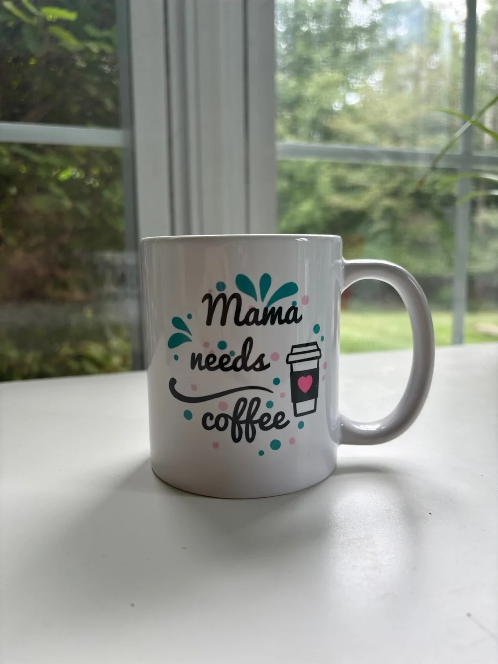 Mama Needs Coffee White Ceramic Mug